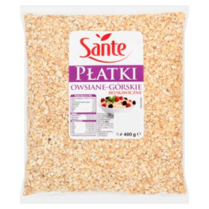 SANTE Płatki owsiane górskie błyskawiczne 400 g -6sztuk