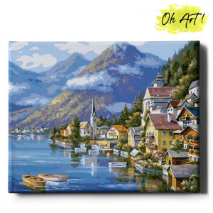 Obraz Malowanie po numerach 40x50 Cm / Kościół przy górach / Oh Art