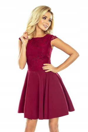 Marta Sukienka Rozkloszowana Bordowa R. Xxl