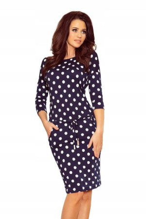 Sukienka sportowa GRANATOWA W GROCHY r. XXL