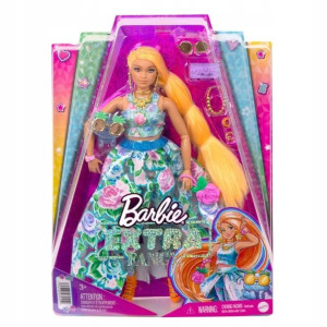 Lalka Barbie Extra Fancy Flower + Kotek Hhn14