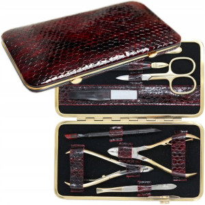 SOLINGEN MILLER ZESTAW DO MANICURE 8 brąz czerwony