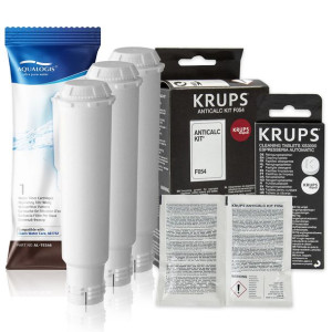 Zestaw Krups Filtr AL-TEs46 3szt, Odkamieniacz F054 Tabletki XS3000