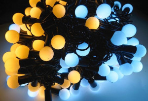 Lampki Choinkowe Diodowe Kulki 300 Led-20M Białe Ciepłe I Zimne Kulki
