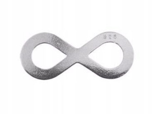 Wisiorek zawieszka NIESKOŃCZONOŚĆ INFINITY SREBRO!