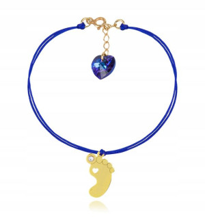 Bransoletka stópki Swarovski el GRAWER SREBRO 925