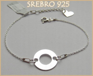 Bransoletka kółko CELEBRYTKA srebro 925 PROMOCJA