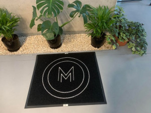 Mata-wycieraczka Z Logo Firmy Antypoślizgowa 75x85