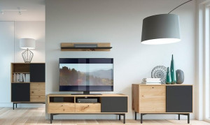 Meble do salonu FLOW zestaw III dąb artisan