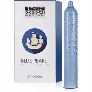 Blue Pearl Secura Prezerwatywy Z Wypustkami 24 Szt