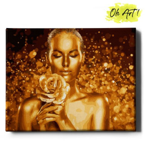 Obraz Malowanie po numerach 40x50 Cm / Złota Róża / Oh Art