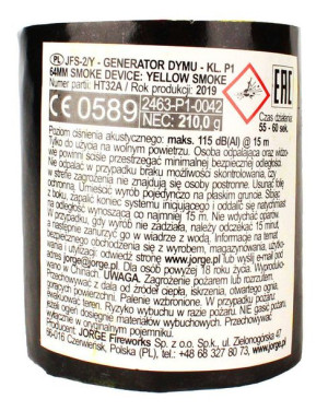 Generator Dymu - Żółty - Jfs-2/Y - Jorge