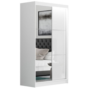 Szafa dwudrzwiowa przesuwna garderoba lustro Walencja 120 cm