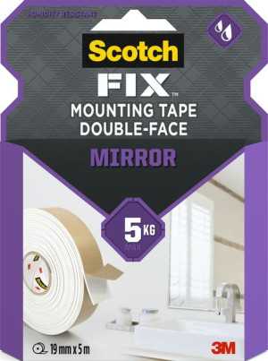 Taśma montażowa dwustronna do luster i łazienki 19mm x 5m Scotch-Fix