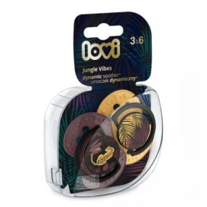 LOVI Smoczek dynamiczny, Jungle Vibes Girl 3-6m, 2szt.