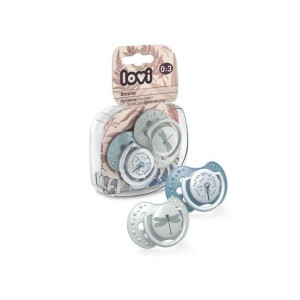 Lovi, dynamiczny smoczek uspokajający Botanic Boy, 0-3 m, 2 szt.