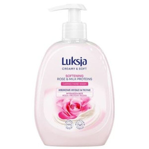 Luksja Creamy & Soft, mydło w płynie, wygładz. róża i proteiny mleka 500 ml