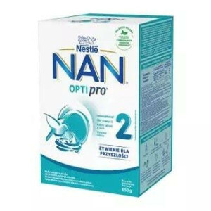 Nestle NAN Optipro 2, mleko następne dla niemowląt powyżej 6 miesiąca, 650g