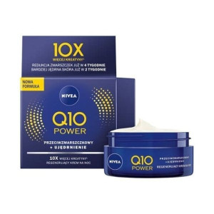 Nivea Q10 Power, przeciwzmarszczkowy krem na noc, ujędrnienie, 50 ml