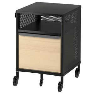 IKEA BEKANT Szafka na kółkach siatka czarny 41x61 cm