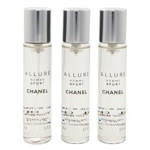 Chanel Allure Homme Sport Edt 60ml. 3 travel spray refills 3x20ml. - wklad