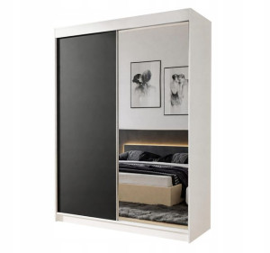 Szafa Przesuwna Z Lustrem 180 Cm Szafa Z Lustrem 180 180x215x58