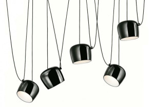 Lampa wisząca EYE 5 czarna - LED, aluminium