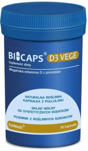 Witamina D3 VEGE Suplement Diety z porostów 2000 IU - 60 kaps. - Formeds Bi