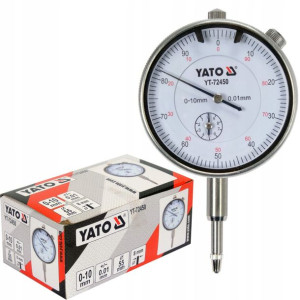 Yato Czujnik Zegarowy 0-10mm 0,01mm Dokładny