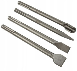Zestaw 4szt Sdsmax Dłuta Przecinak Bruzdow. 30cm