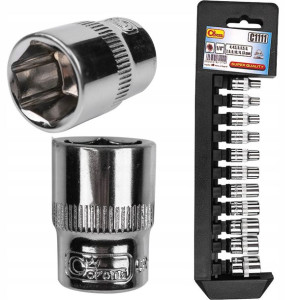 Zestaw Nasadki 6-kątne 1/4'' 4-13mm 11 El Richmann