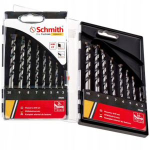 Wiertła Do Betonu Zestaw 8szt 3-10mm Schmith