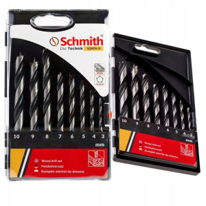 Komplet Wierteł Do Drewna 3-10mm Schmith Niemiecki
