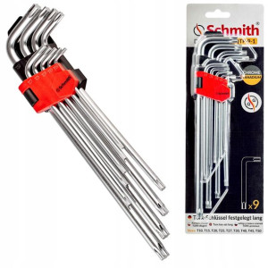 Klucze Imbusowe Torx Długie Imbus T10-t50 Schmith