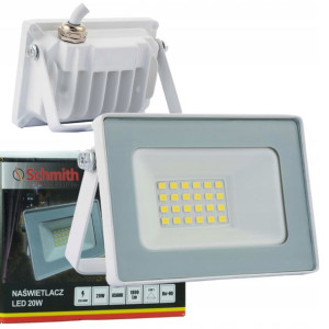 Schmith Halogen Ledowy 20w Biały 6500k Zewnętrzny