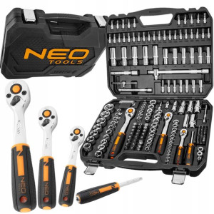 Neo Klucze Nasadowe 1/2' 3/8' 1/4' Zestaw 182 Szt