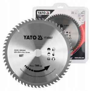 Tarcza Do Drewna Widiowa 235 X 25.4 Mm 60t Yato