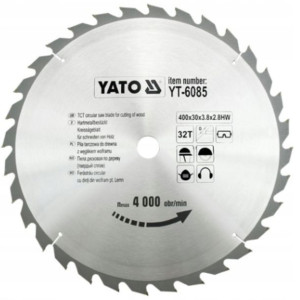Tarcza Widiowa 400x32tx30 Mm Yt-6085 Yato