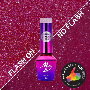 Lakier hybrydowy MollyLac Duo Flashing Lights Love Game HEMA i Di-HEMA free