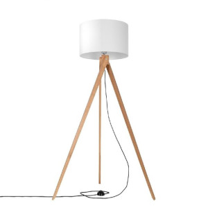 Lampa stojąca ZARA z naturalnego drewna 160 cm
