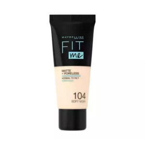 Podkład matujący Maybelline Fit me! Matte Poreless 104 SOFT IVORY, 30 ml