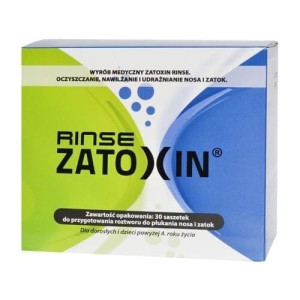 Zatoxin Rinse Zestaw do płukania nosa i zatok, uzupełnienie proszek 30 sasz