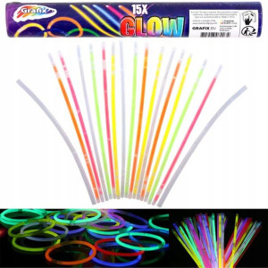 Światło chemiczne Pałeczki świecące Świetliki 15 sztuk