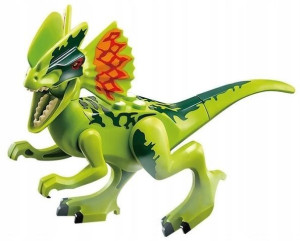Klocki Dinozaur Dźwięki Ruchoma Figurka Zielony
