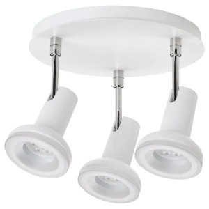 IKEA STRATOSFAR Lampa sufitowa 3 reflektory biały/chrom