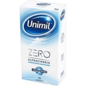 Unimil Zero, prezerwatywy dodatkowo nawilżane, ultracienkie, 10 szt.