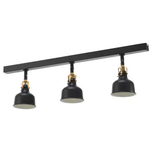 IKEA RANARP Lampa sufitowa 3 reflektory czarny