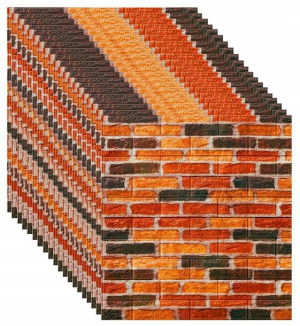 20x Tapeta Cegła Samoprzylepna Diy Naklejka 77x70