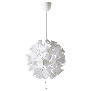 IKEA RAMSELE Lampa wisząca geometryczny biały 43 cm