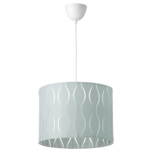 IKEA LOKNAS HEMMA Lampa wisząca niebieski/srebrny 42 cm